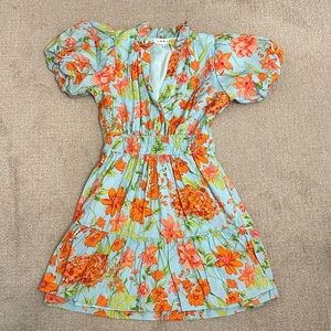 Floral Women’s Dress with Puff Sleeves
